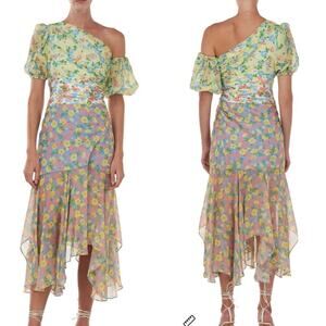 Amur Floral Silk Jaylah Midi Dress size 2
